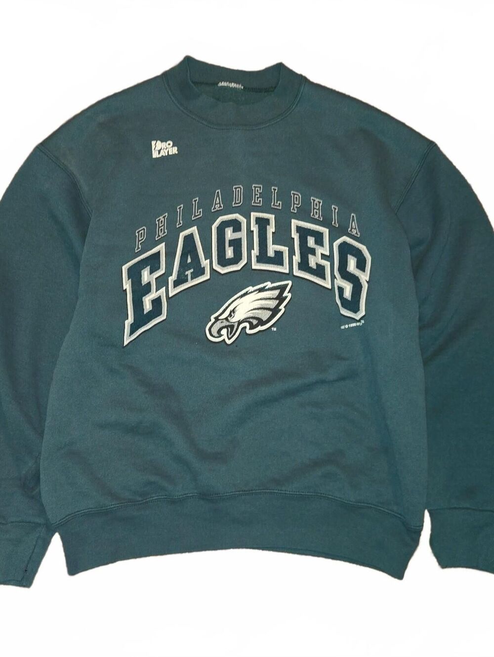 Vintage Philadelphia Eagles Sweatshirt Mens L Pro Player 90s NFL Football USA